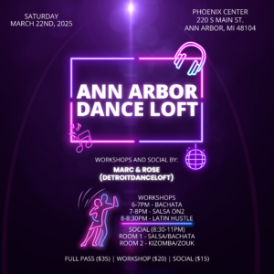 Ann Arbor Dance Loft Workshops and Social